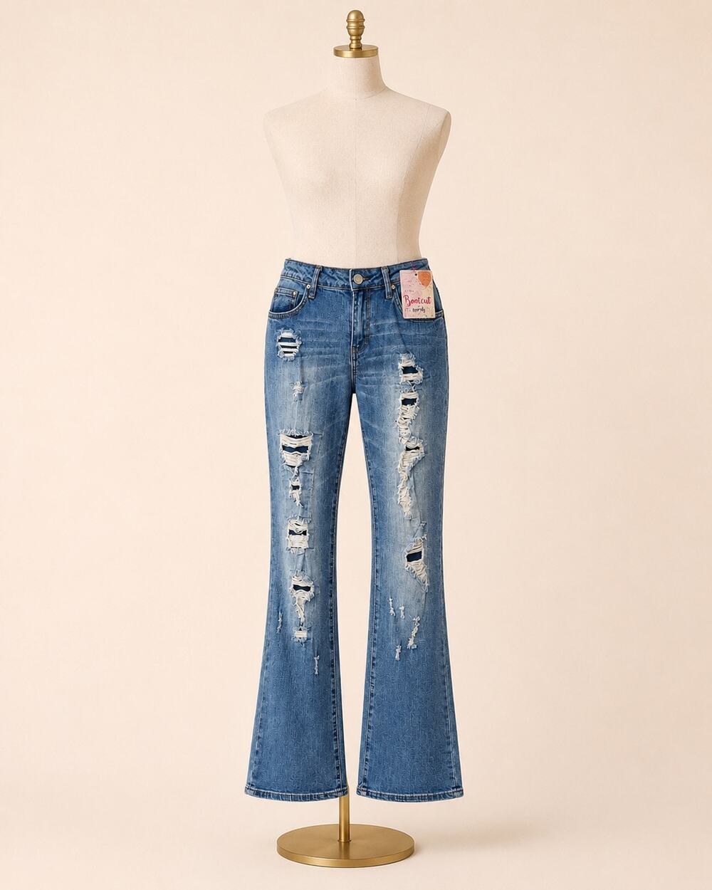 Edgy Y2K  Bootcut Medium Wash Jeans NWT